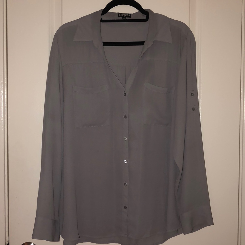 Grey Button Down